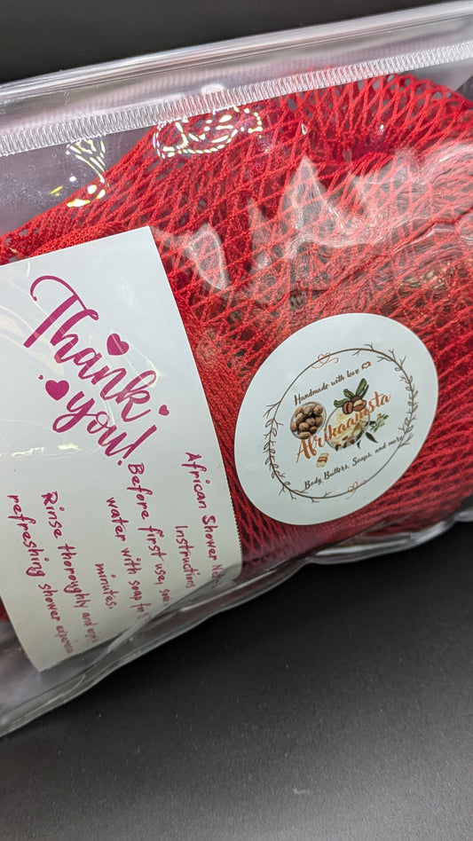 African Shower Nets Red